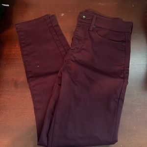 maroon pants